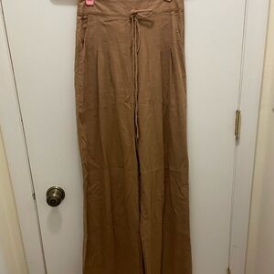 Brown Wide-Leg Pants